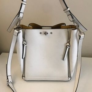 Zara White Leather Handbag